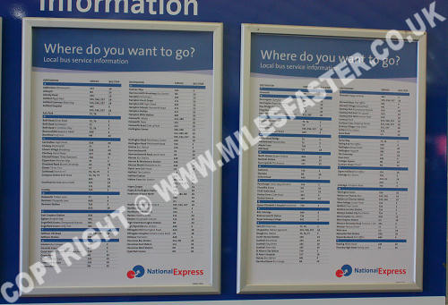 central bus station information board
